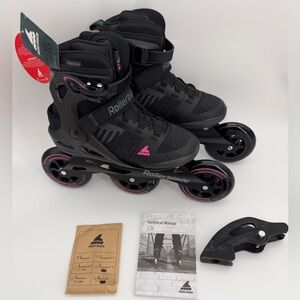 Rollerblade Macroblade 110 3WD Women's‎ Inline Skates Size 8.5 Black Pink NWT